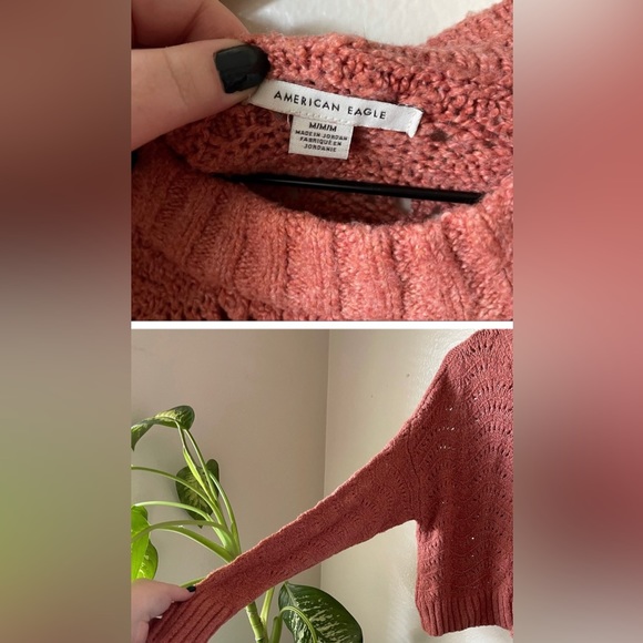 American Eagle | Knit Cozy Sweater desert rose medium - Picture 2 of 4